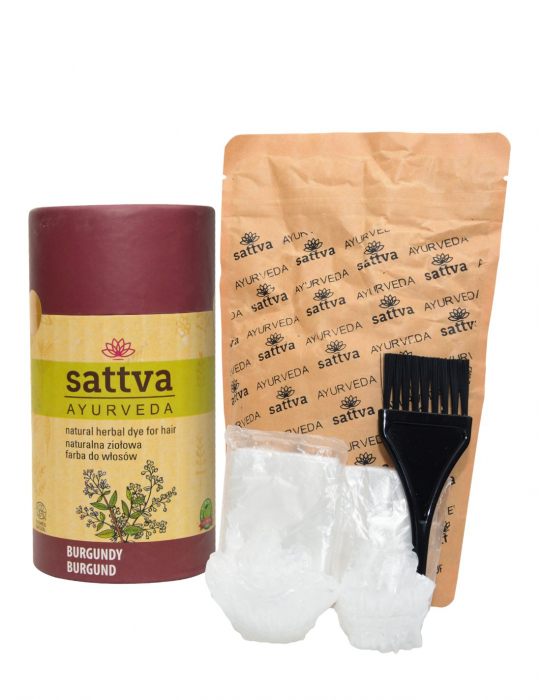Vopsea de păr Roșcat Burgundy, 150gr – Sattva Ayurveda [2]