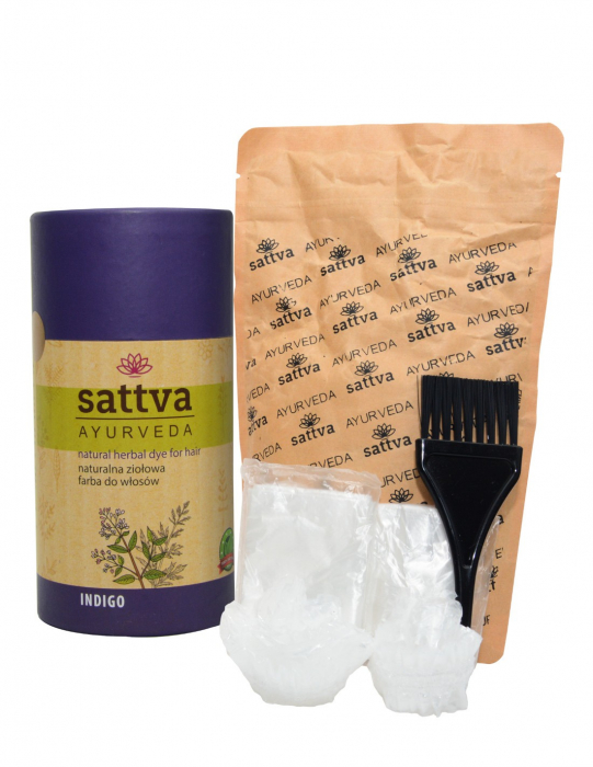 Vopsea Henna Indigo, 150gr – Sattva Ayurveda [2]