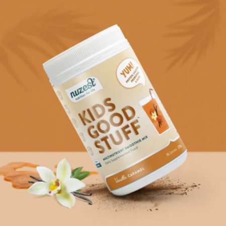 2 X Kids Good Stuff, Shake Proteic cu Multivitamine, Vanilie si Caramel, 225g [1]