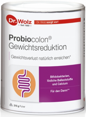 Vitamine si minerale - Supliment alimentar Probiocolon cu Glucomannan, calciu si vitamina B Dr. Wolz pulbere 315g