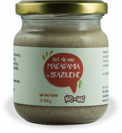 Alimente - Unt de nuci macadamia&braziliene raw 200g