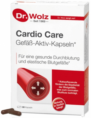 Capsule si tablete cu extracte naturale - Capsule Cardio Care cu extract de cacao 100% Dr. Wolz 60cps