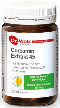 Capsule si tablete cu extracte naturale - Curcumin Extract 45 Dr. Wolz 90cps