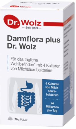 Suplimente naturale copii - Darmflora plus cu 4 tipuri de culturi probiotice Dr. Wolz pulbere 70g