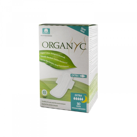 Igiena - Absorbante intime superflow din bumbac organic 10 buc Organyc