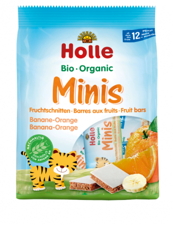 Alimente pentru copii - Batoane mini cu banane si portocale BIO, 100 g