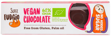 Alimente - Baton de ciocolată vegană fără zahăr adaugat, BIO, 40g,