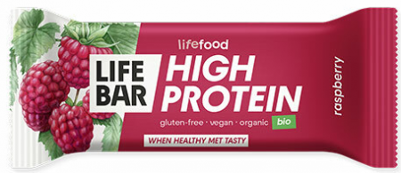 Alimente - Baton proteic cu zmeură, BIO, 40g