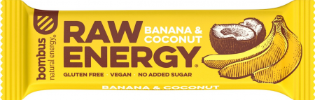 Alimente - Baton proteic Raw Energy cu banane și nucă de cocos