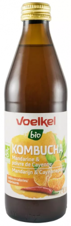 Alimente - Băutură Bio Kombucha cu mandarine și piper cayene, 330ml