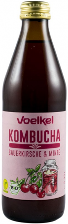 Alimente - Băutură Bio Kombucha cu vișine și mentă, 330ml