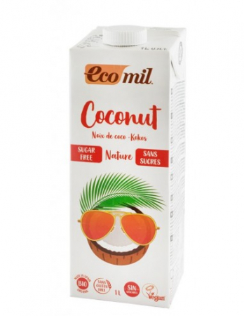 Bauturi vegetale din nuci - Bautura vegetala Bio de cocos, fara zahar, 1L Ecomil