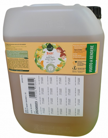 Gel de dus BIO - Biolu Gel de dus BIO  cu ulei de mandarin pentru copii 10L                                      