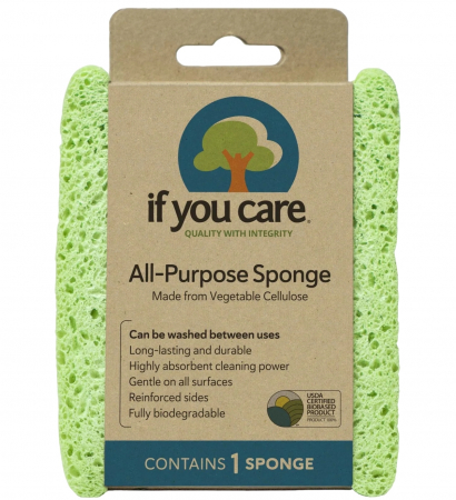 Accesorii bucatarie - Burete de uz universal, din celuloza vegetala, biodegradabil, If You Care