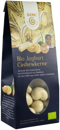 Ciocolata - Caju glazurat cu ciocolata alba, bio, 100 g GEPA