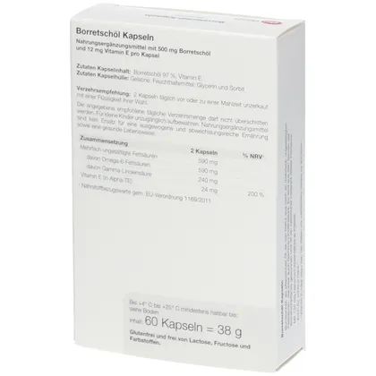 Capsule cu ulei de limba mielului bogat in acid gama linoleic Dr. Wolz 60cps [1]