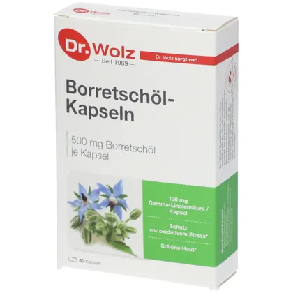 Capsule si tablete cu extracte naturale - Capsule cu ulei de limba mielului bogat in acid gama linoleic Dr. Wolz 60cps