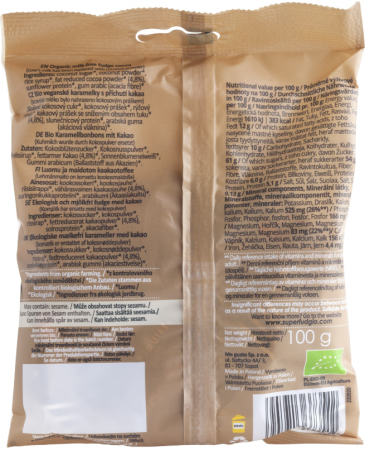Caramele aroma cacao, bio, 100g, Super Fudgio [1]