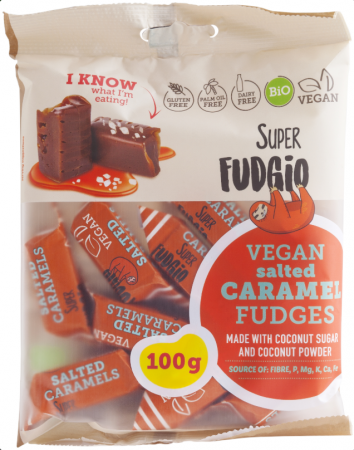 Alimente - Caramele aromă caramel sărat, bio, 100g, Super Fudgio