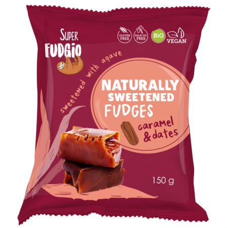 Alimente - Caramele cu aromă de caramel și curmale, bio, 150g, Super Fudgio