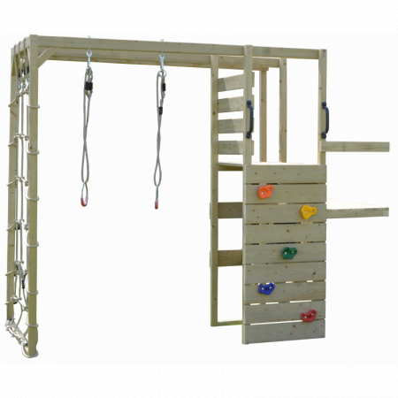 Căsuța de grădină Lime Lodge cu tobogan, leagăn, modul sport [4]