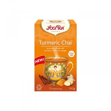 Alimente - Ceai BIO cu turmeric (curcuma), 17 pliculete - 34 g Yogi Tea