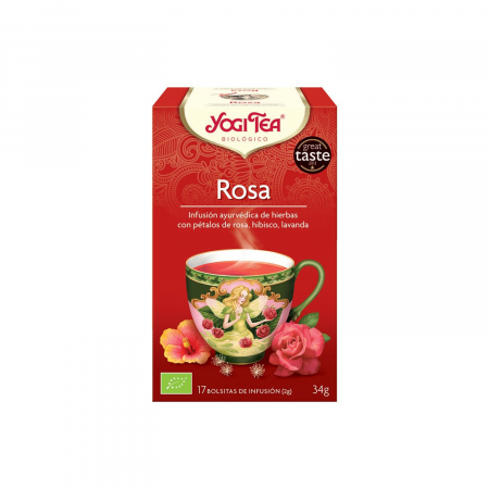 Bauturi - Ceai BIO de trandafiri 17 pliculete - 34 g Yogi Tea