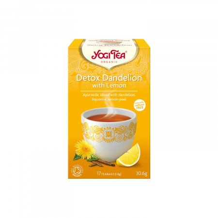 Alimente - Ceai BIO detox cu lamaie, 17 pliculete - 30.6 g Yogi Tea