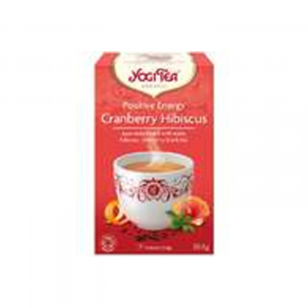 Alimente - Ceai BIO energie pozitiva merisor & hibiscus, 17 pliculete - 30.6 g Yogi Tea