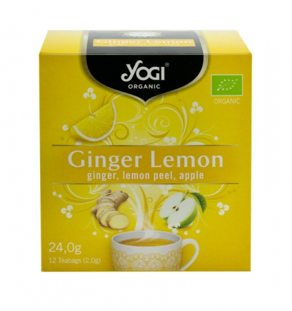 Alimente - Ceai BIO ghimbir, lamaie si mar, 12 plicuri 24 g Yogi Tea