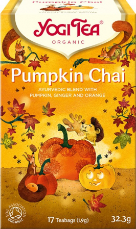 Ceaiuri cu dichis - Ceai Bio Gusturile Toamnei - Pumpkin Chai, 17 Pliculete 32.3 G Yogi Tea