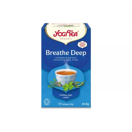 Alimente - Ceai BIO respiratie profunda, 17 pliculete x 1.8 g, (30.6 g) Yogi Tea