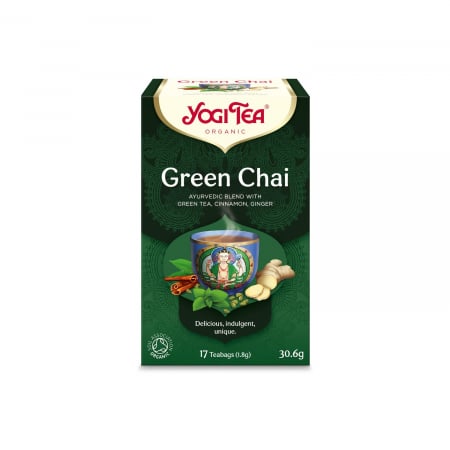 Alimente - Ceai BIO verde, 17 pliculete x 1,8g (30,6g) Yogi Tea