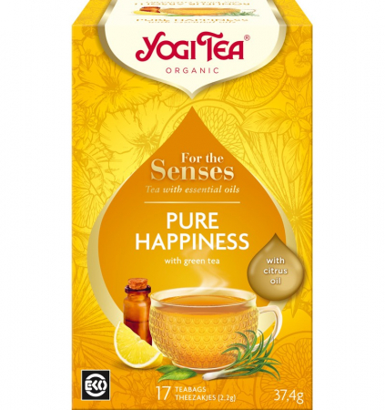 Alimente - Ceai Cu Ulei Esential, Fericire Pura, Bio 37.4G Yogi Tea