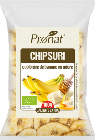 Fructe uscate - Chipsuri de banane cu miere, BIO 100g