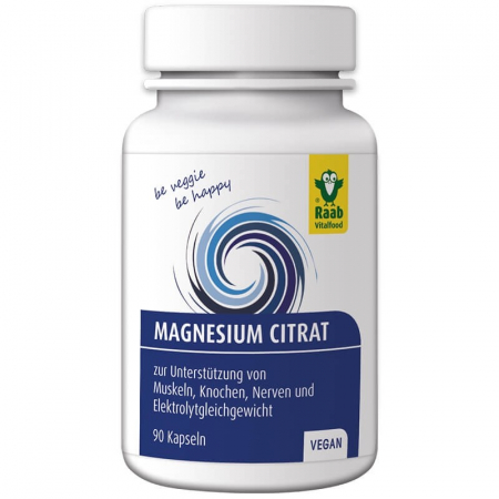 Remedii Naturale - Citrat de magneziu 600mg, 90 capsule vegane RAAB