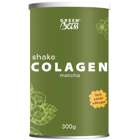 Remedii Naturale - Colagen shake cu matcha 300g, Green Bliss                                                           