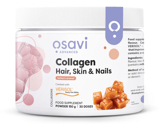 Remedii Naturale - Collagen Peptides, pentru păr, piele și unghii cu aromă de CARAMEL SĂRAT - 150g