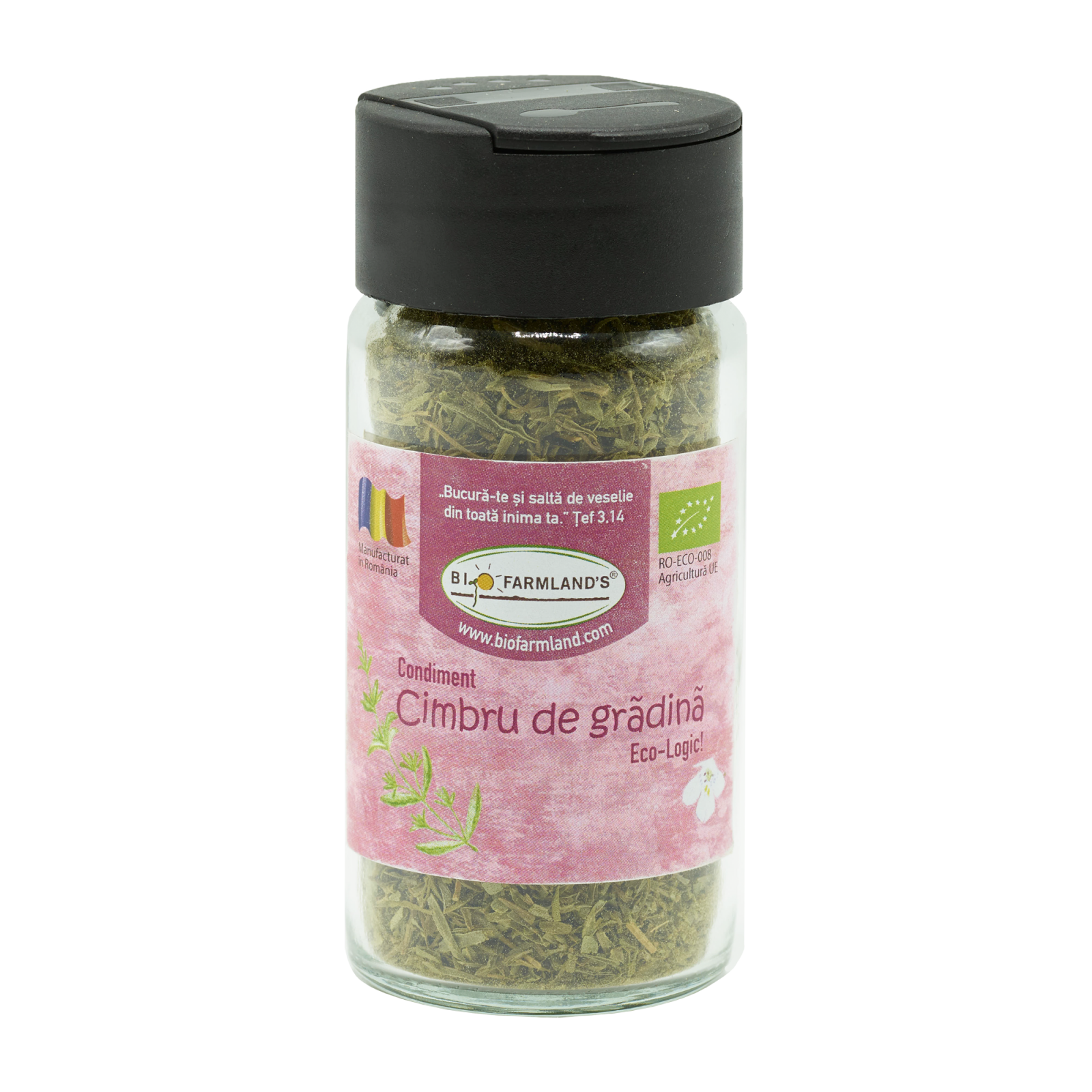 Condimente - Condiment Cimbru de Grădină ECOLOGIC - 15g (Flacon Sticlă)
