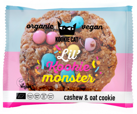 Dulciuri - Cookie cu dropsuri de ciocolată colorată, fără gluten, bio 50g