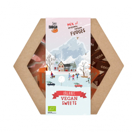 Alimente - CUTIE CADOU de Crăciun cu caramele asortate, bio, 195g