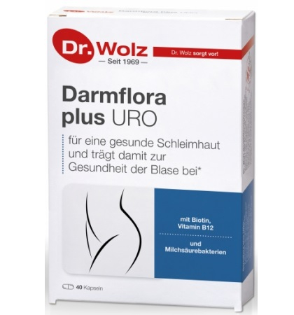  Suplimente Detox & Slabire - Darmflora plus URO cu 3 tulpini speciale de bacterii ale acidului lactic Dr. Wolz 40cps