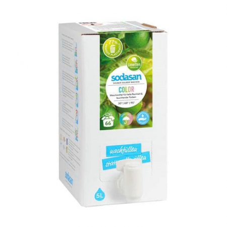Detergenti rufe - Detergent BIO lichid rufe albe si color lime 5l Sodasan