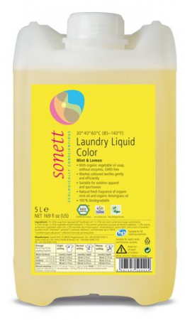 Detergenti rufe - Detergent Ecologic Lichid Pt. Rufe Colorate - Menta Si Lamaie 5L Sonett