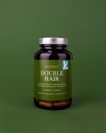 Double Hair Complex Vegan de Biotina pentru Regenerare Par - NORDBO - 60 capsule [0]