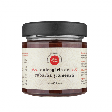 Alimente - Dulceață de rubarbă și zmeură, 260g
