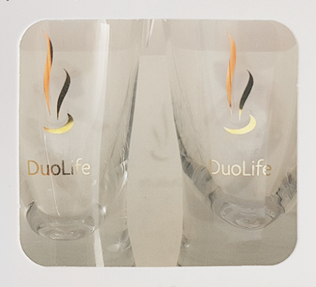 DuoLife - set de pahare de sticla cu logo Duolife [1]