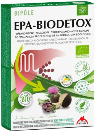 Remedii Naturale - EPA-BIODETOX - formula BIO cu ridiche neagra, anghinare, armurariu si ulei esential de musetel 20X10ML