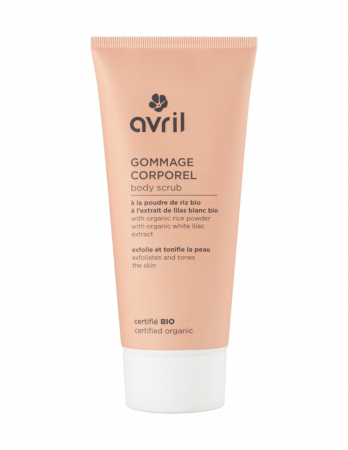 Creme de corp - Exfoliant corp cu pudră de orez și liliac, 200ml - Avril