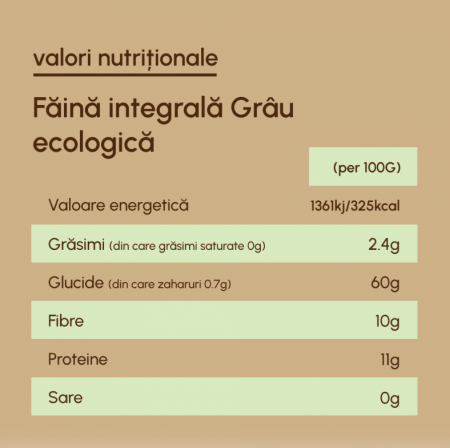 Făină integrală ecologică Grâu - 5 kg [1]